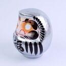 Daruma 11 cm, silber, handbemalt