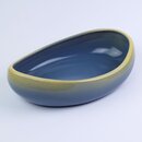 Ikebanaschale Mame oval, blau 25 x 16 cm