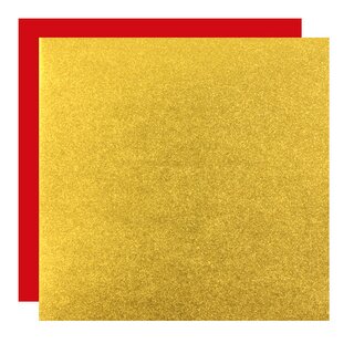 Metallic-Paper Double Color 18 cm gold-rot, 10 Blatt