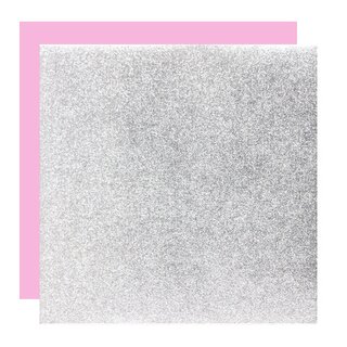 Metallic-Paper Double Color silber-rosa, verschiedene Größen