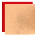 Metallic-Paper Double Color kupfer-rot, verschiedene Größen
