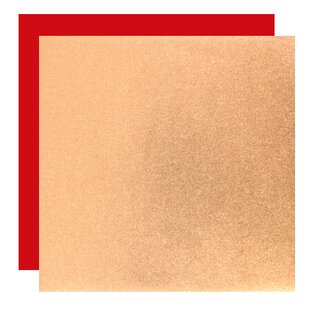 Metallic-Paper Double Color 25 cm kupfer-rot, 10 Blatt