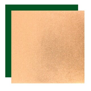 Metallic-Paper Double Color 25 cm kupfer-grn, 10 Blatt