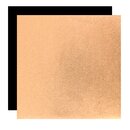 Metallic-Paper Double Color 25 cm kupfer-schwarz, 10 Blatt