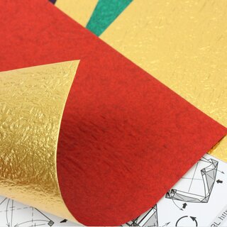 Metallic-Paper Double Color Momigami Gold 15 cm, 10 Blatt