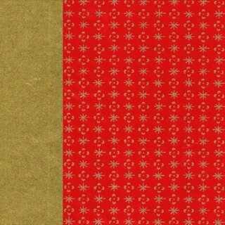 Double Color Washi Takumi rot-gold 18 cm, 5 Blatt