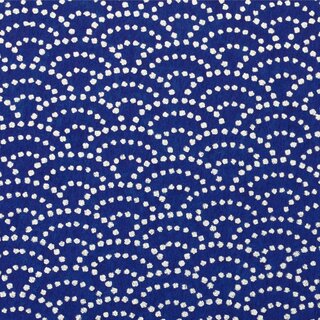 Origamipapier Yuzen Washi Seikaiha blau