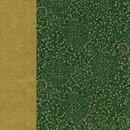 Double Color Washi Takumi Karakusa grün-gold 18 cm, 5 Blatt