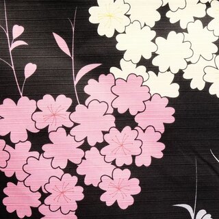 Großes Furoshiki Kirschblüten schwarz  105 x 105 cm