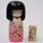 Kokeshi Sakura (Kirschblüten), 15 cm hoch