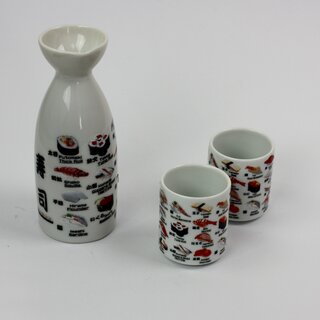 Sakeset Sushi, 1 Karaffe + 2 Becher