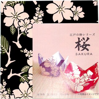 Sakura-Washi 15 cm, 10 Blatt,  mit Anleitung
