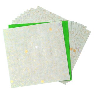 Double Color Sunaba ura midori - Rckseite grn 15 cm, 10 Blatt