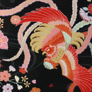 Kimono - Yukata Dragon & Ph�nix schwarz