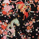 Kimono - Yukata "Dragon & Phönix" schwarz