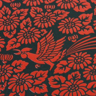 Washibogen Phnix, Urushi-Lackoptik auf Papier 60 x 90 cm