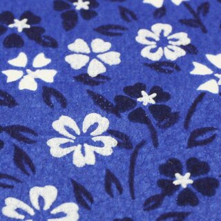 Washibogen Blumen blau