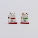 Manekineko Pärchen, farbige Öhrchen