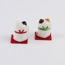 Manekineko Pärchen, farbige Öhrchen