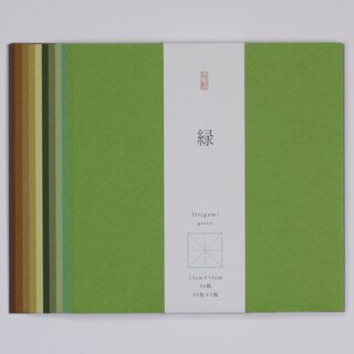 Washi grn, einfarbig, durchgefrbt, 15 cm, 50 Blatt