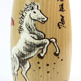 Kokeshi zum Jahr des Pferds, 19 cm hoch