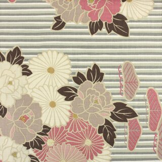 Meterware Retroflower beige, 1 m