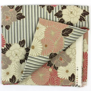 Meterware Retroflower beige, 1 m