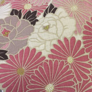 Meterware Retroflower beige, 1 m