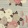 Meterware Retroflower beige, 1 m