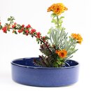 Ikebanaschale 28 cm, Basisschale dunkelblau