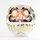 Daruma 19 cm weiß, handbemalt
