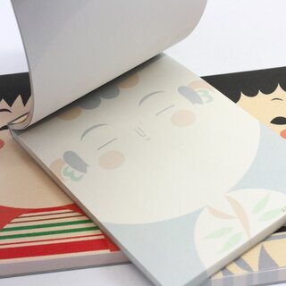 Notizblock 3er Set Kokeshi, 10,5 cm 7,5 cm