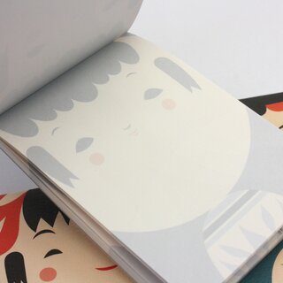 Notizblock 3er Set Kokeshi, 10,5 cm 7,5 cm