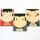 Notizblock 3er Set Kokeshi, 10,5 cm 7,5 cm