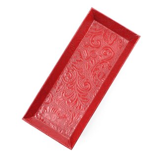 Stifteablage Urushi, rot, 20,5 x 8,5 cm