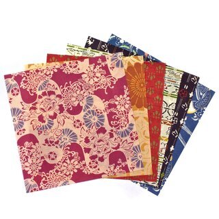 AIZUKATA Washi Chiyogami 15 cm, 30 Blatt in 6 Mustern