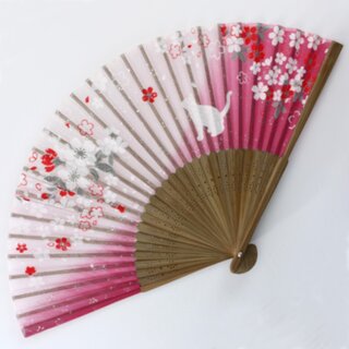 Fcher Neko-Sakura (Kirschblten & Katze)