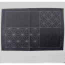 Tischset Sashiko "Shippoh & Asa no Ha" 24 x 34 cm, mit Stickgarn & Nadel