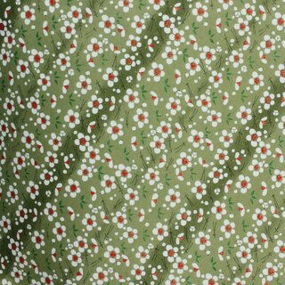 Washibogen Pflaumenblüten grün, 48 x 64 cm