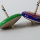 Kreisel, bunt bemalt, 2er Set