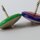 Kreisel, bunt bemalt, 2er Set