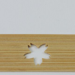 Tanzaku f�r Furin, Bambus, gestanzte Kirschbl�te