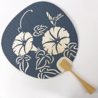 Blattf�cher Uchiwa Trichterwinde blau, 37,5 x 24 cm