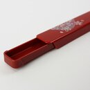 Essstäbchen mit Case Hana akari rot, Stäbchen...