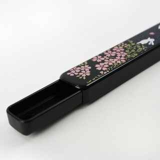 Essstäbchen mit Case Usagi Sakura schwarz