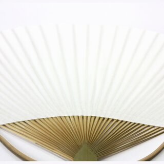 Blattf�cher Uchiwa wei� - zum bemalen & dekorieren, 37 x 24 cm