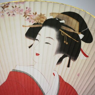 Blattf�cher Uchiwa Geisha & Kirschbl�ten
