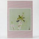 Gru�karte Vogel & Bl�ten, Doppelkarte mit Umschlag