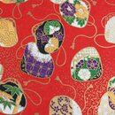Kalligrafie-Schmuckrolle, Schriftrolle Muscheln rot