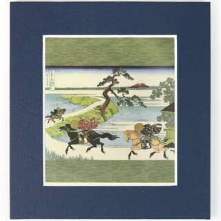 Kunstdruck im Wechselrahmen japanische Reiter, 19,5 x 18,3 cm